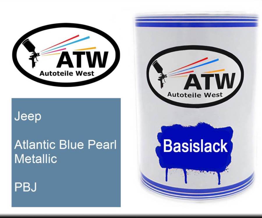 Jeep, Atlantic Blue Pearl Metallic, PBJ: 500ml Lackdose, von ATW Autoteile West.